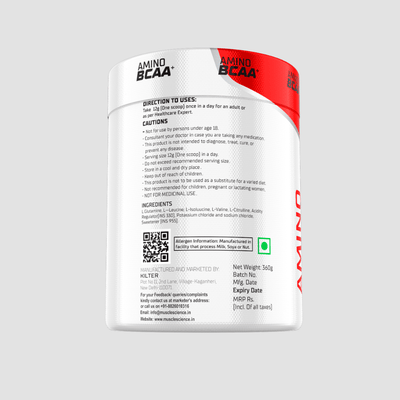 Amino BCAA (BCAA + Glutamine + Citrulline) – 30 Servings | Rocket Pop