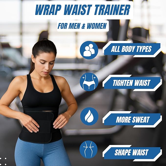 ALYV Tummy Shaper Belt for Women & Men | Adjustable Body Shaper & Postpartum Recovery Waist Slimming Belt | Back Support & Posture Corrector Blue