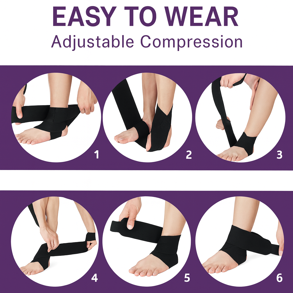 ALYV Adjustable Ankle Support Wrap – Compression Brace for Gym, Running, Sports & Injury Prevention – Unisex