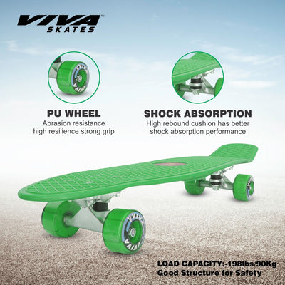 Senior 30 inch x 5 inch Skateboard (Green | Pack of 1)