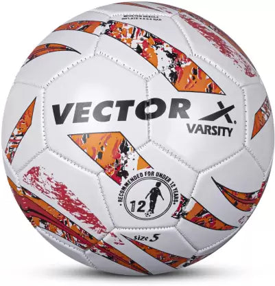 VARSITY Football - Size: 5 (Pack of 1 | White | Orange)