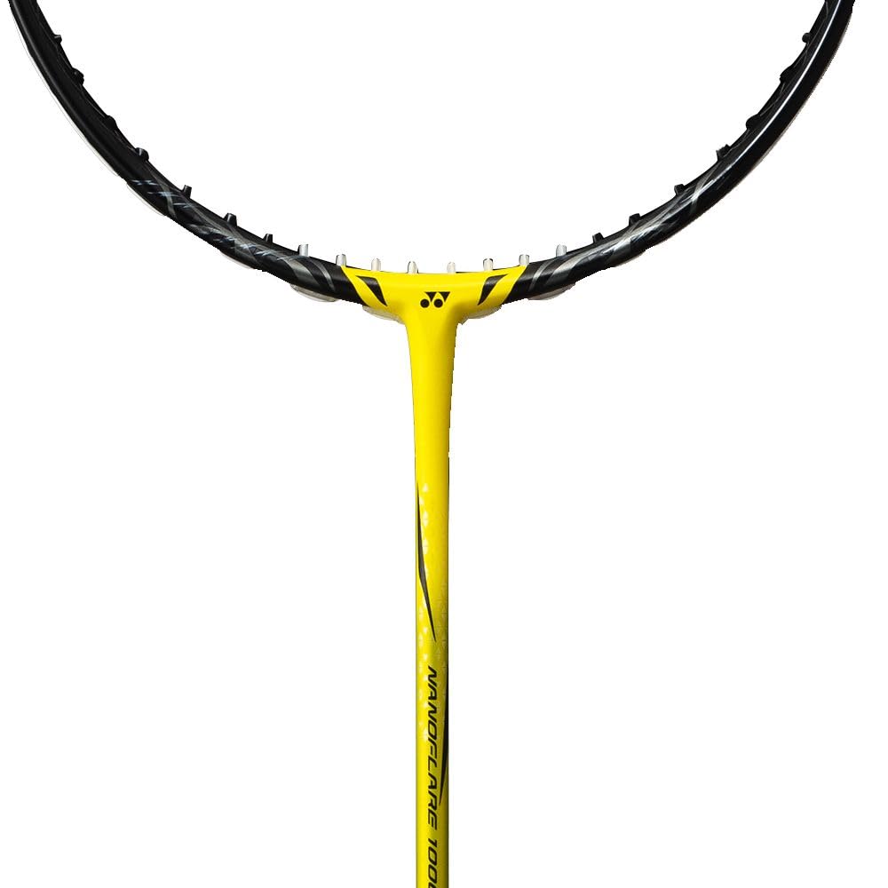 YONEX NANOFLARE 1000 Play Badminton Racquet|4U 5G|Lightning Yellow|Smash Speed|Medium Stiff|AERO Frame|Explosive Sonic Flare System|Head Light| Developed by Japan