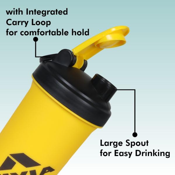 Nivia Street Sports 750 ml Shaker, Plastic, Yellow