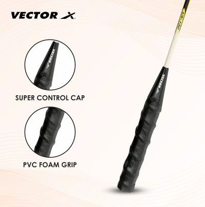 VXB-150 3-4TH Cover Yellow Strung Badminton Racquet (Pack of: 1 | 75 g)