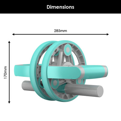 Thick Adjustable Ab Roller (Blue) | No Floor Damage | Wheel With Knee Mat | Multi-purpose Unisex Roller | Weight Loss Workout | Slip-Proof | Beginner Friendly | Excercise Manual