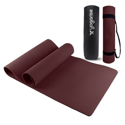 4mm Yoga Mat for Gym Workout & Flooring Exercise for Men and Women with Bag and Strap Maroon