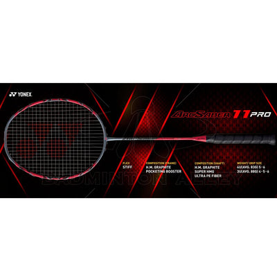 Yonex ArcSaber 11 Pro Badminton Racquet - Unstrung (4U,G5) ,Grey,Graphite