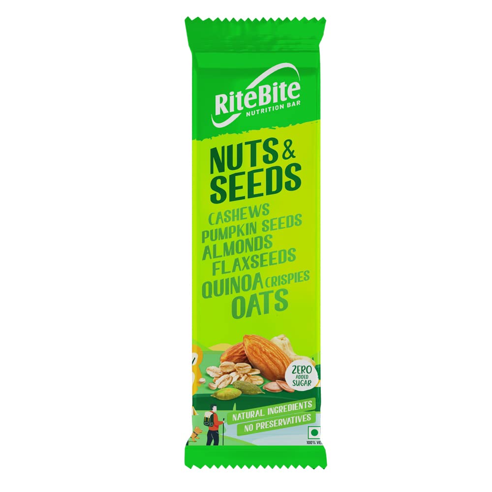 RiteBite Nuts & Seeds Nutrition Bar (Pack of 12), 420g