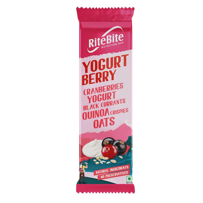 RiteBite Yogurt Berry Nutrition Bar (Pack of 12), 420g