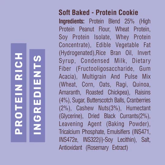 RiteBite Max Protein Choco Chips Cookies (Pack of 12), 660g