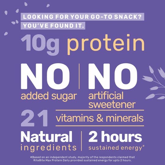 RiteBite Max Protein Daily 10g Choco Almond Protein Bars (Pack of 24), 1200g
