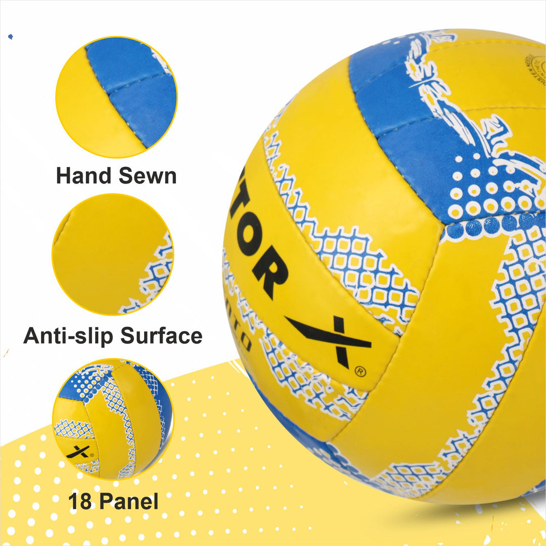 Volleyball Vento- Size: 4 (Pack of 1 | Blue | Yellow)