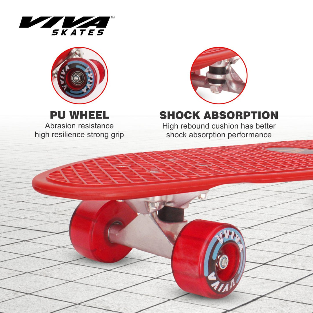 Senior 30 inch x 5 inch Skateboard (Red | Pack of 1)