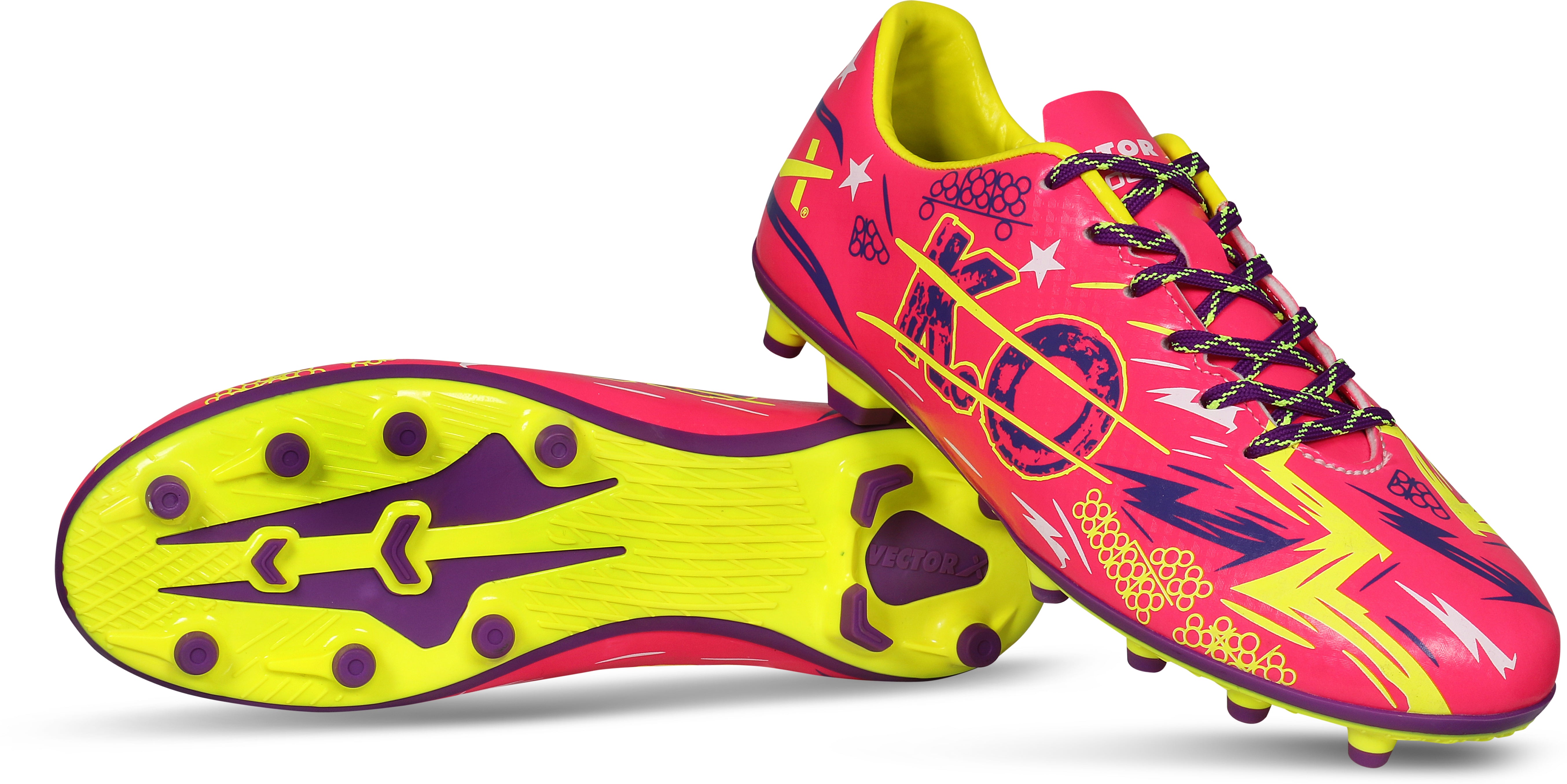 Pink and hotsell yellow football cleats