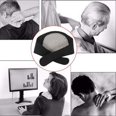 ALYV Neck Support Brace Strap | Adjustable Self Heating Neck Stretcher for Pain Relief and Bone Relaxer | Soft Magnetic Neck Support Cervical Collar Neck Wrap for Reliver (Pack of 1)