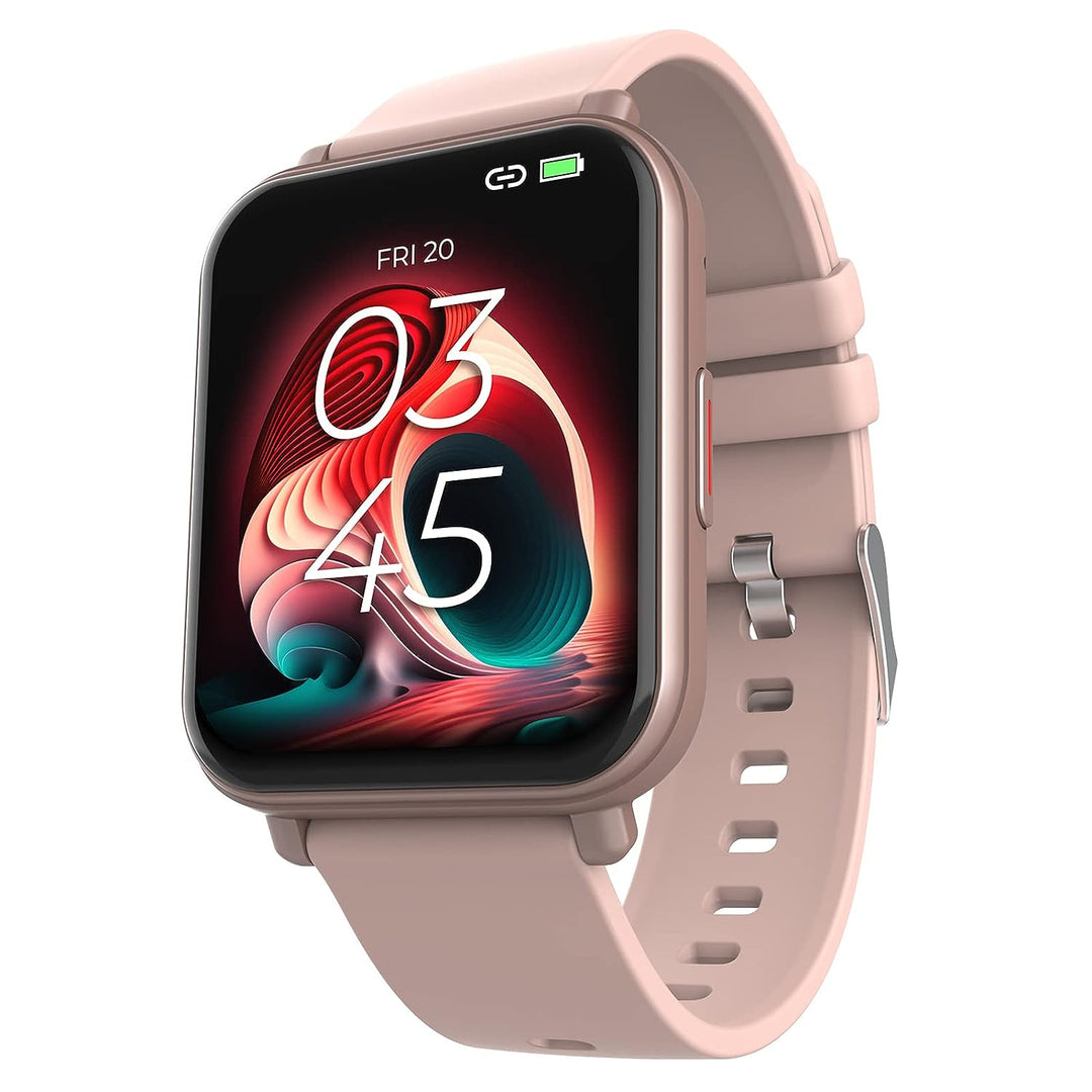 Unbound Neo 1.8" (4.5 cm) Super AMOLED Display | Bluetooth Calling Smart Watch | 100+ Sports Modes | 500 Nits Brightness | Health & SpO2 Monitoring (Rose Gold)