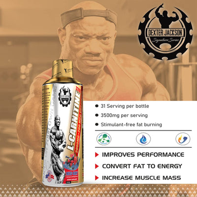 Dexter Jackson L-Carnitine liquid | Mixed Berry Flavor | 31 Servings, 473.28 Ml