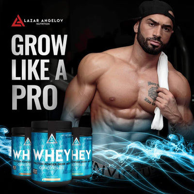 LAZAR ANGELOV NUTRITION WHEY PROTEIN DRINK MIX 2KG -66 SERVING 25g Protein | Low carb| Zero Sugar | Gluten Free| Lean Muscle protein (CHOCOLATE)