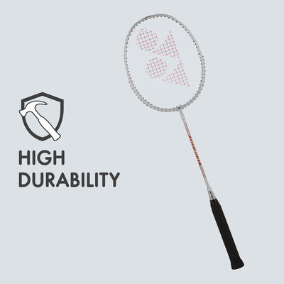 YONEX GR 303i Aluminium Strung Badminton Racket with Full Racket Cover (Silver) | For Beginners | 83 grams | High Durability