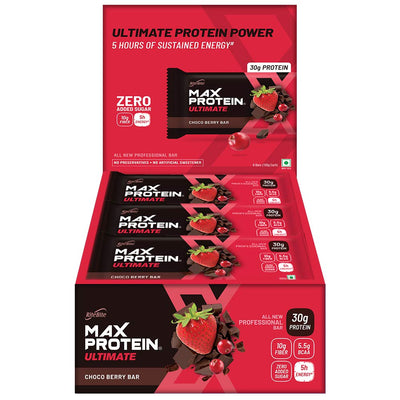 RiteBite Max Protein Ultimate 30g Choco Berry Protein Bars (Pack of 12), 1200g