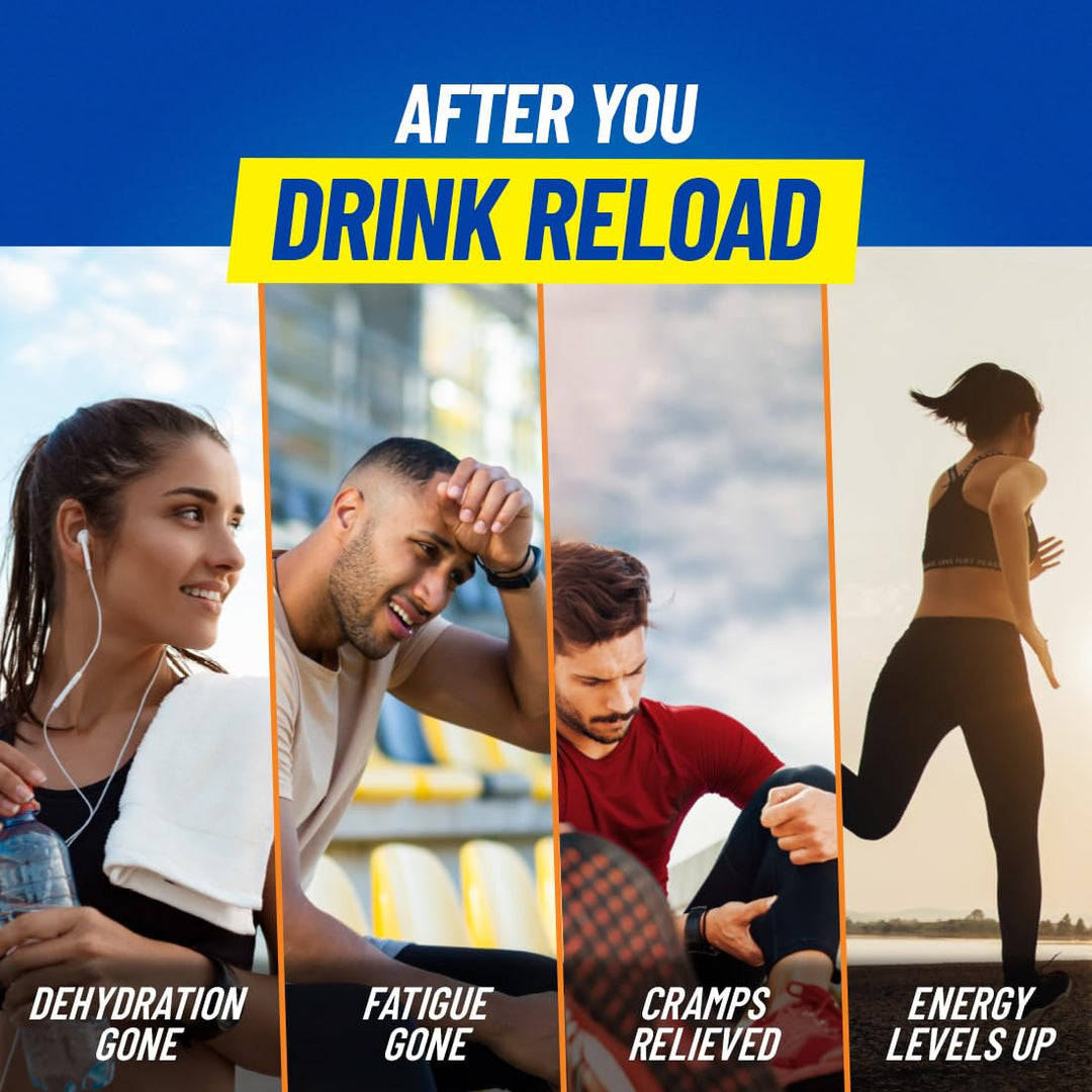 Fast&Up Reload (5 Litres) Low Sugar energy drink for Instant Hydration- 20 Effervescent Tablets with all 5 Essential Electrolytes + Added Vitamins -Certified Electrolytes Drink- Lime and Lemon flavour