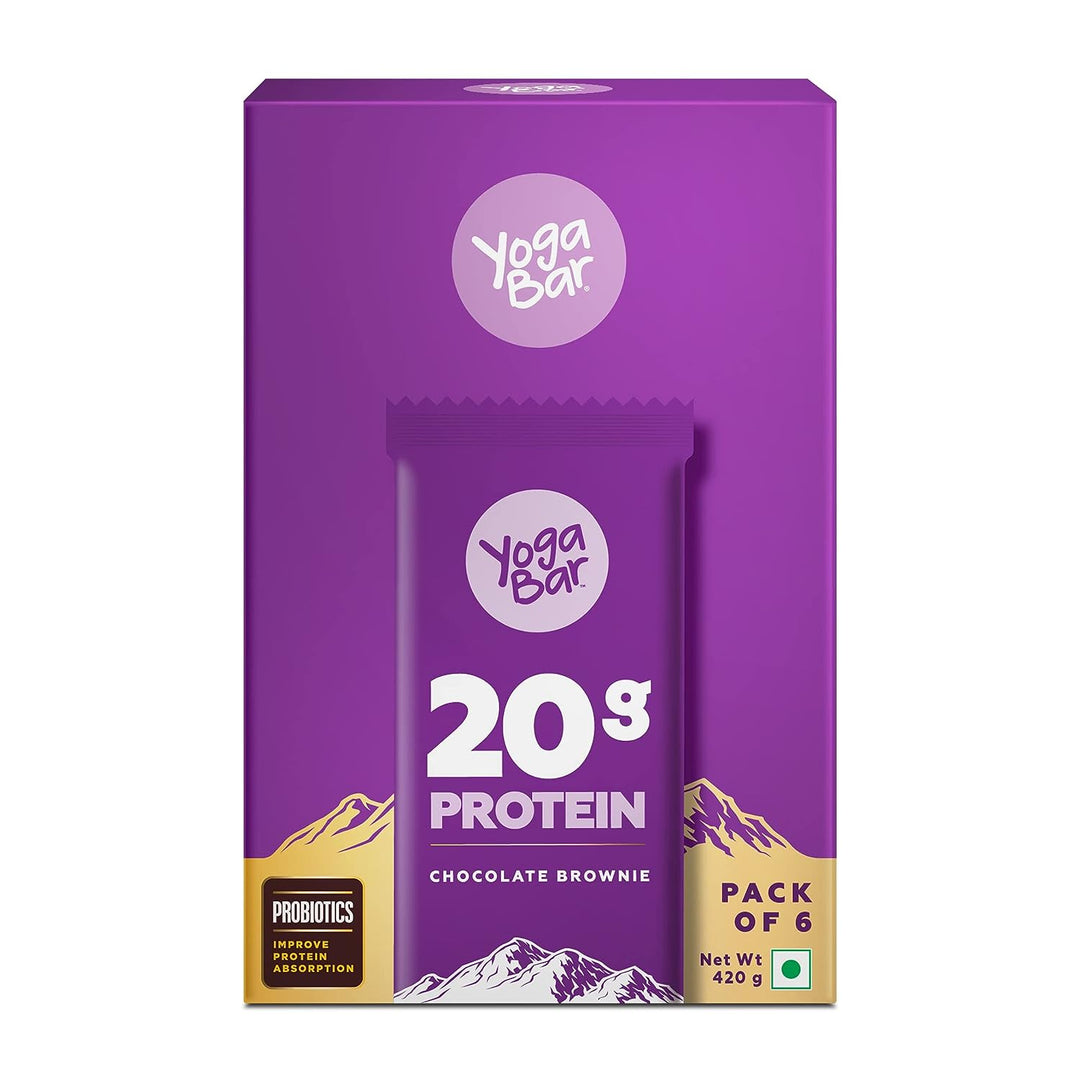 Protein Bars Chocolate Brownie | No Added sugar | Protein Bars | Pack of 6 | 6 x 70g