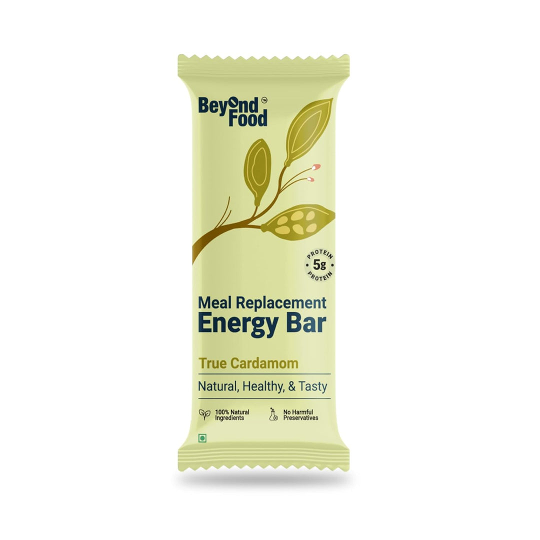 Meal Replacement Energy Bar | True Cardamom Flavor (Pack of 6/ 50g each) | 100% Natural Ingredients