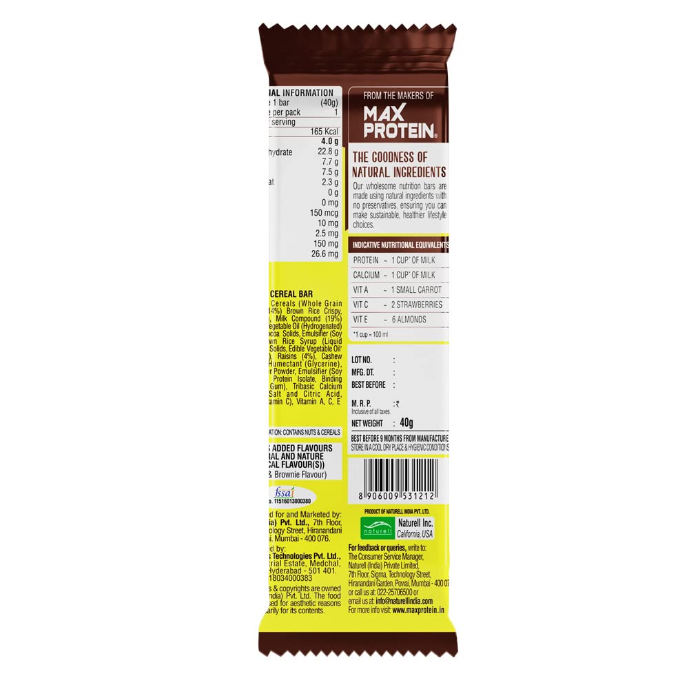 RiteBite Choco Delite Nutrition Bar (Pack of 12) , 480g