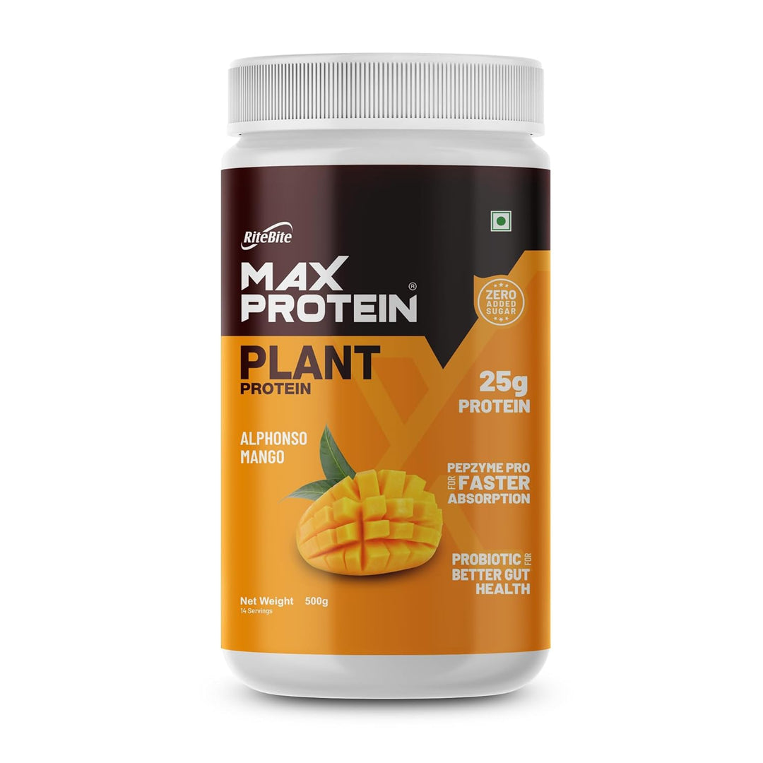 RiteBite Max Protein Plant Protein Alphonso Mango, 500g