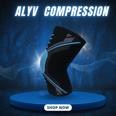 ALYV Compression Knee Sleeves | Breathable Support for Joint Stability, Pain Relief & Sports Performance