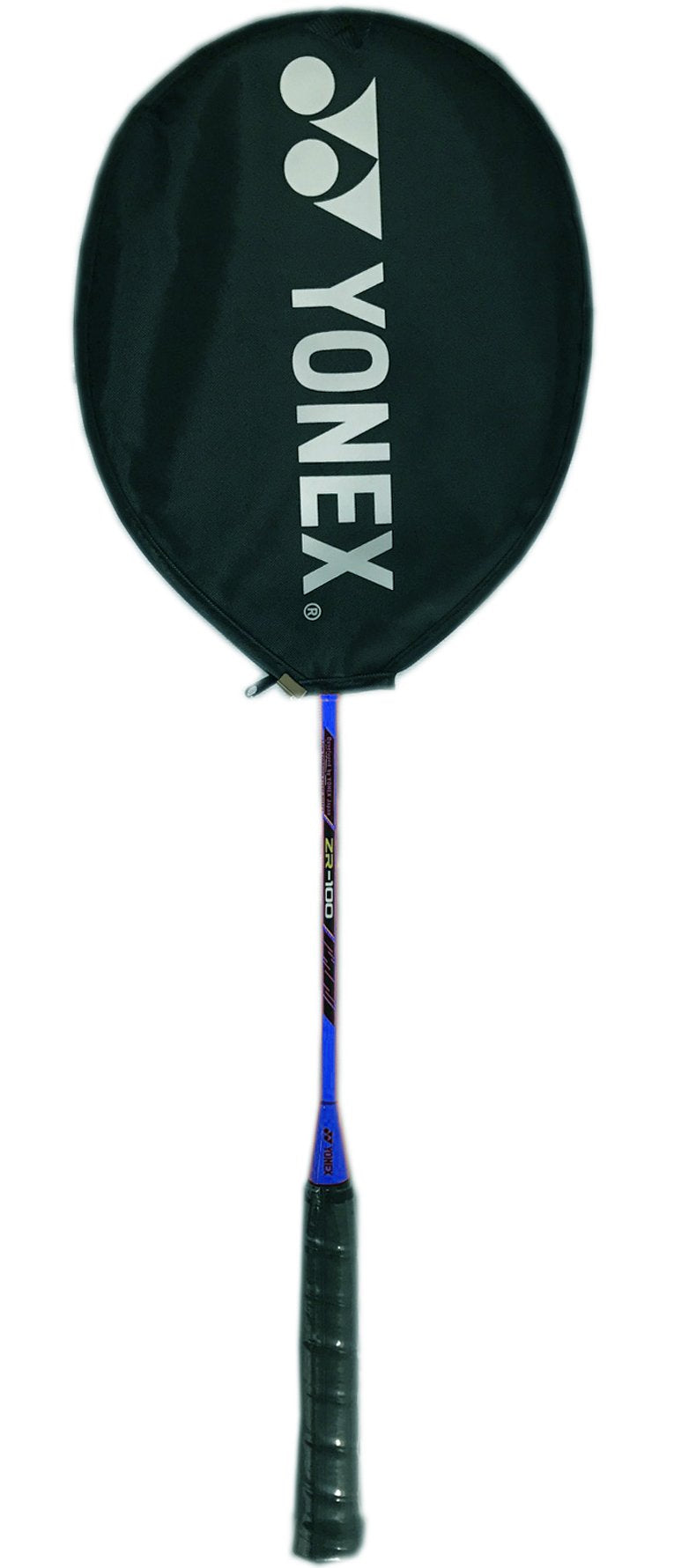 YONEX ZR 100 LIGHT Aluminium Strung Badminton Racket with Full Racket Cover (Blue)| For Beginners | 95 grams |Isometric Head Shape