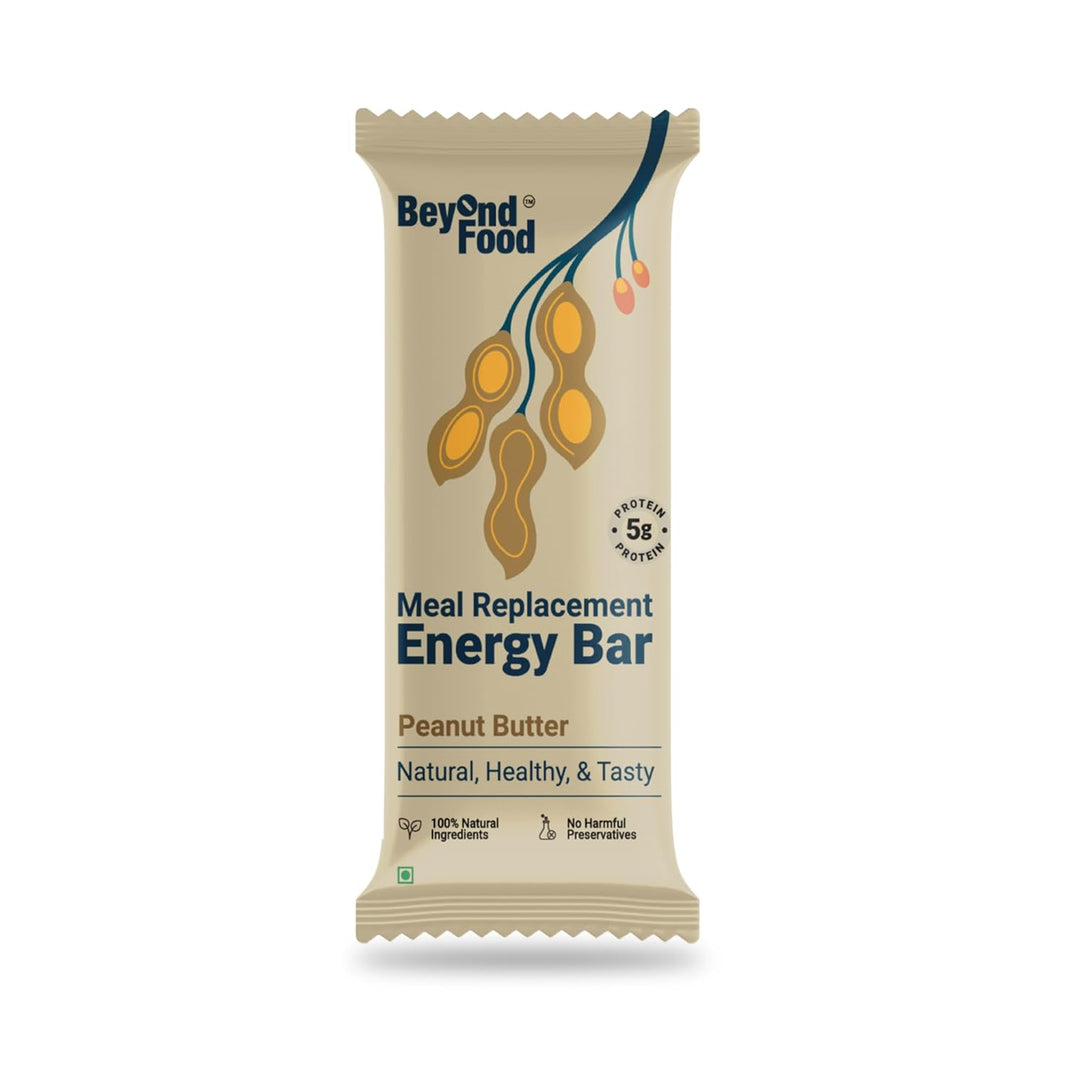 Meal Replacement Energy Bar | Peanut Butter Flavor (Pack of 6/ 50g each) | 100% Natural Ingredients