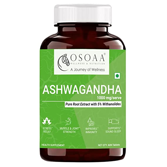 Organic Ashwagandha Capsules 1000mg - 60 Veg Capsules