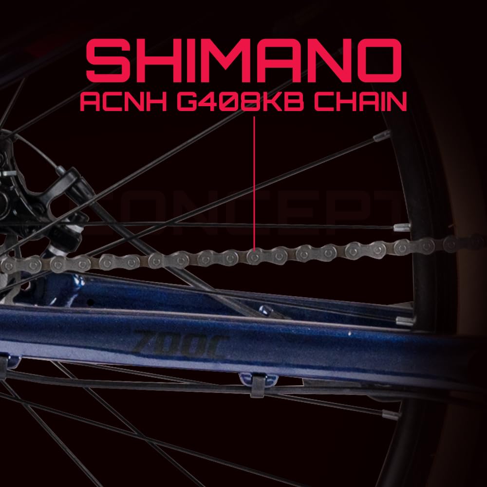 CRADIAC - Concept | 6061 Alloy Frame | 24 Speed Shimano Powered Gravel Bike | 700C Tires | Alloy Rigid Fork | 18.5" Inch Frame | Dual Disc Brakes