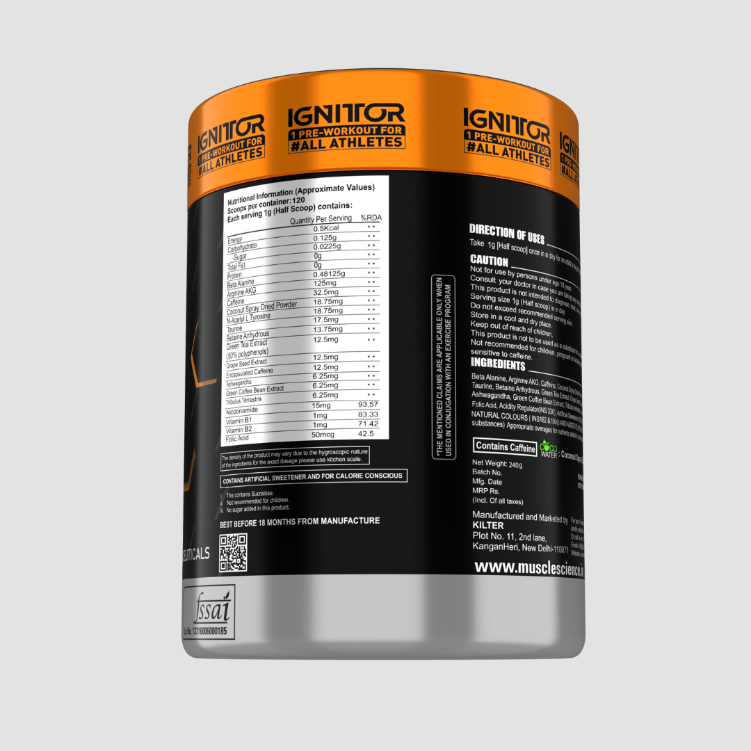 Ignitor Gen 5 Pre Workout (30 Servings | Mango Flavour)