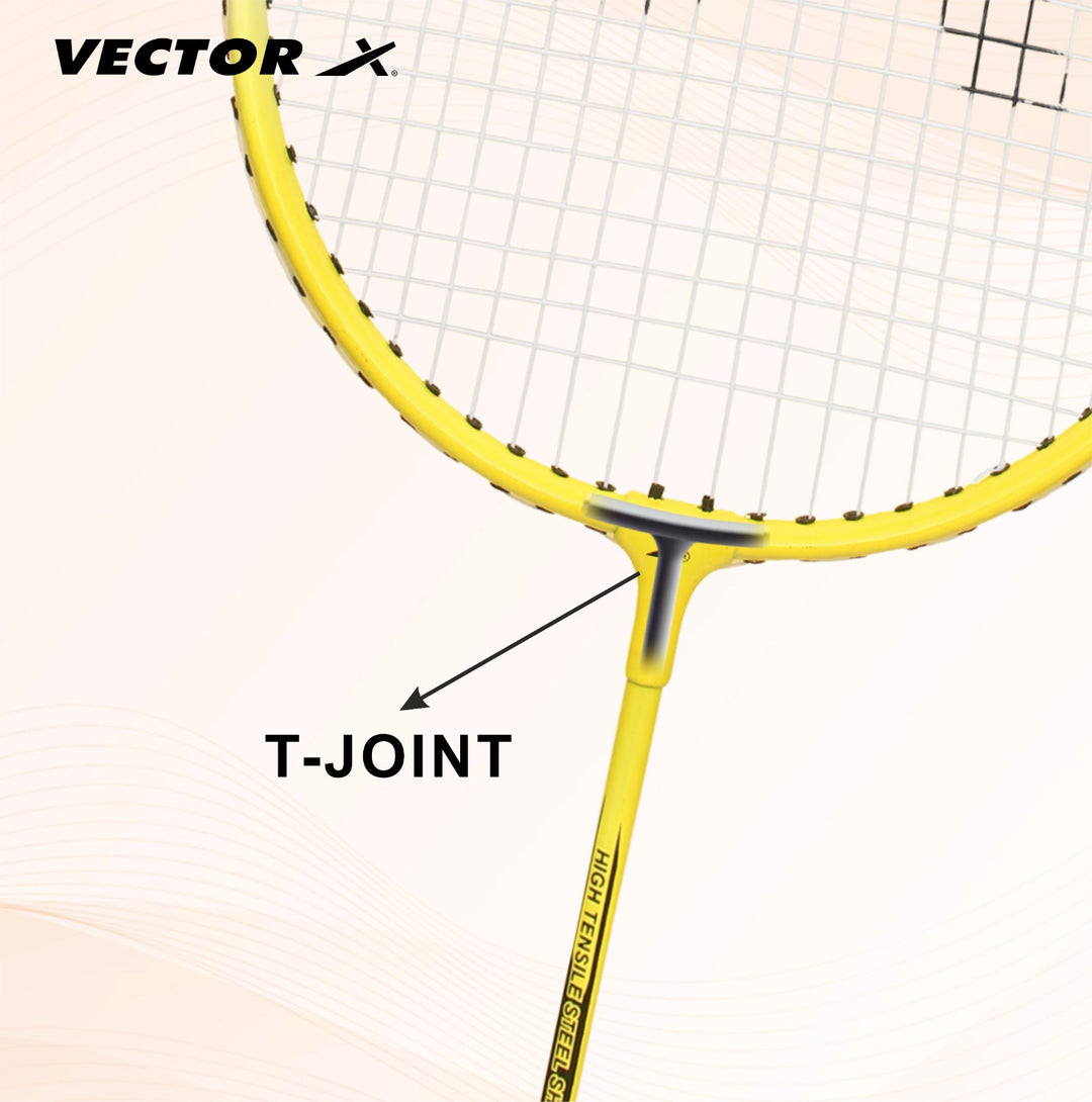 VXB-150 Full Cover Yellow Strung Badminton Racquet (Pack of: 1 | 95 g)