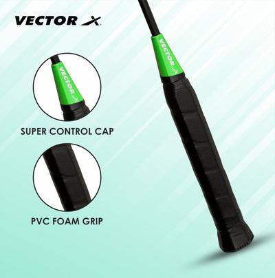 VXB-7022 Green Strung Badminton Racquet (Pack of: 1 | 90 g)