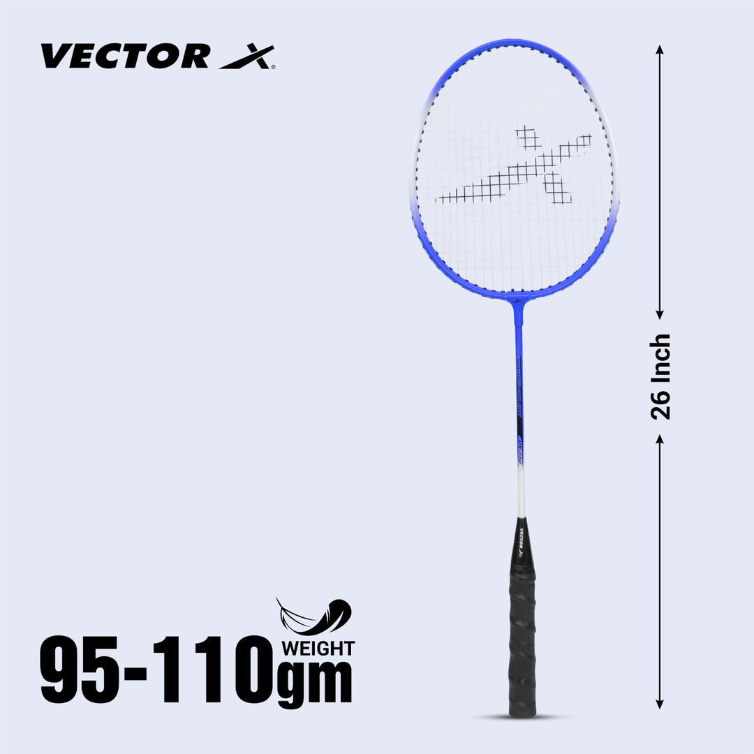 VXB-150 3-4TH Cover Blue Strung Badminton Racquet (Pack of: 2 | 75 g)