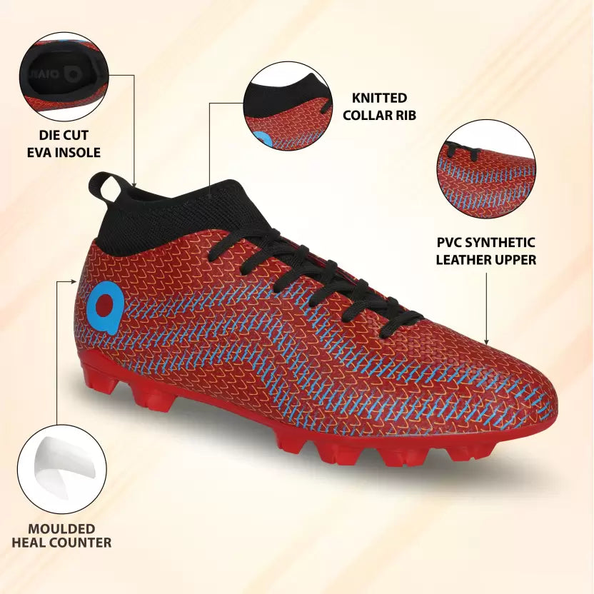 Pro Rattle Snake Football Stud Football Shoes For Men (Red)