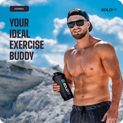 Boldfit Typhoon 700 ml Gym Shaker - Leakproof Shaker Bottle for Protein, Preworkout, and BCAA Shakes. BPA-Free Material, Ideal Gym Bottle for Men and Women.
