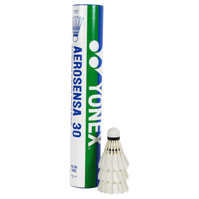 YONEX Aerosensa 30 Feather Shuttlecocks, Pack of 12 (White)