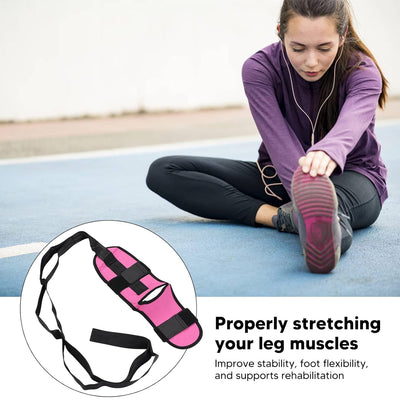 ALYV Elastic Leg Stretch Strap | Increase Strength Soft Cotton Rehabilitation Leg Stretch Strap for Home Use (Rose Red)