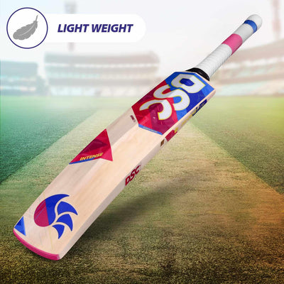 Intense Zeal Kashmir Willow Cricket Bat for Leather Ball |Size- Harrow | Light Weight | Ready to Play| Free Cover