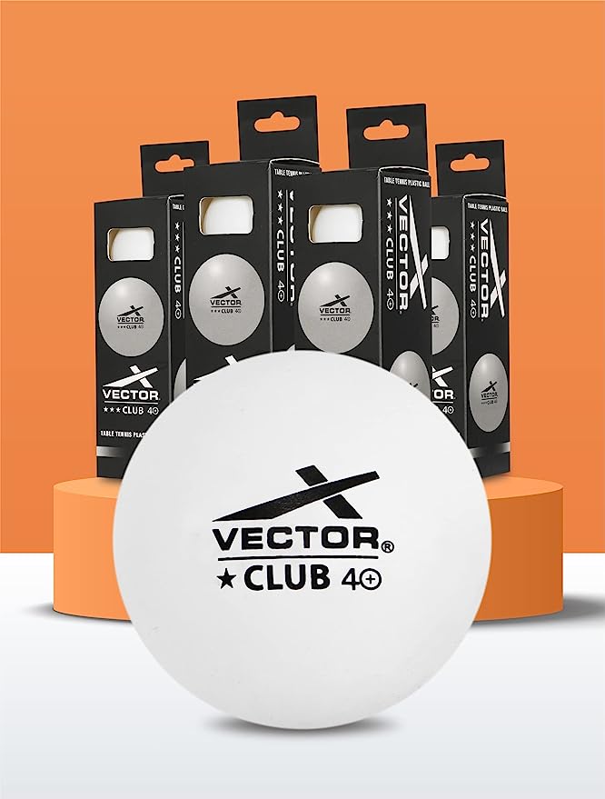 Club 1 Star Premium ABS Plastic Table Tennis Ball (Pack of 12 | White)