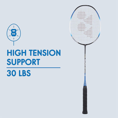 YONEX Muscle Power 22LT Strung Badminton Racket with Full Cover | Color: Black/Blue | Size:  One Size | Material: Graphite | 83 Grams | For Unisex | Lightweight and Durable | High Tension Support | Isometric Head Shape | Slim Shaft | Maximum Comfort