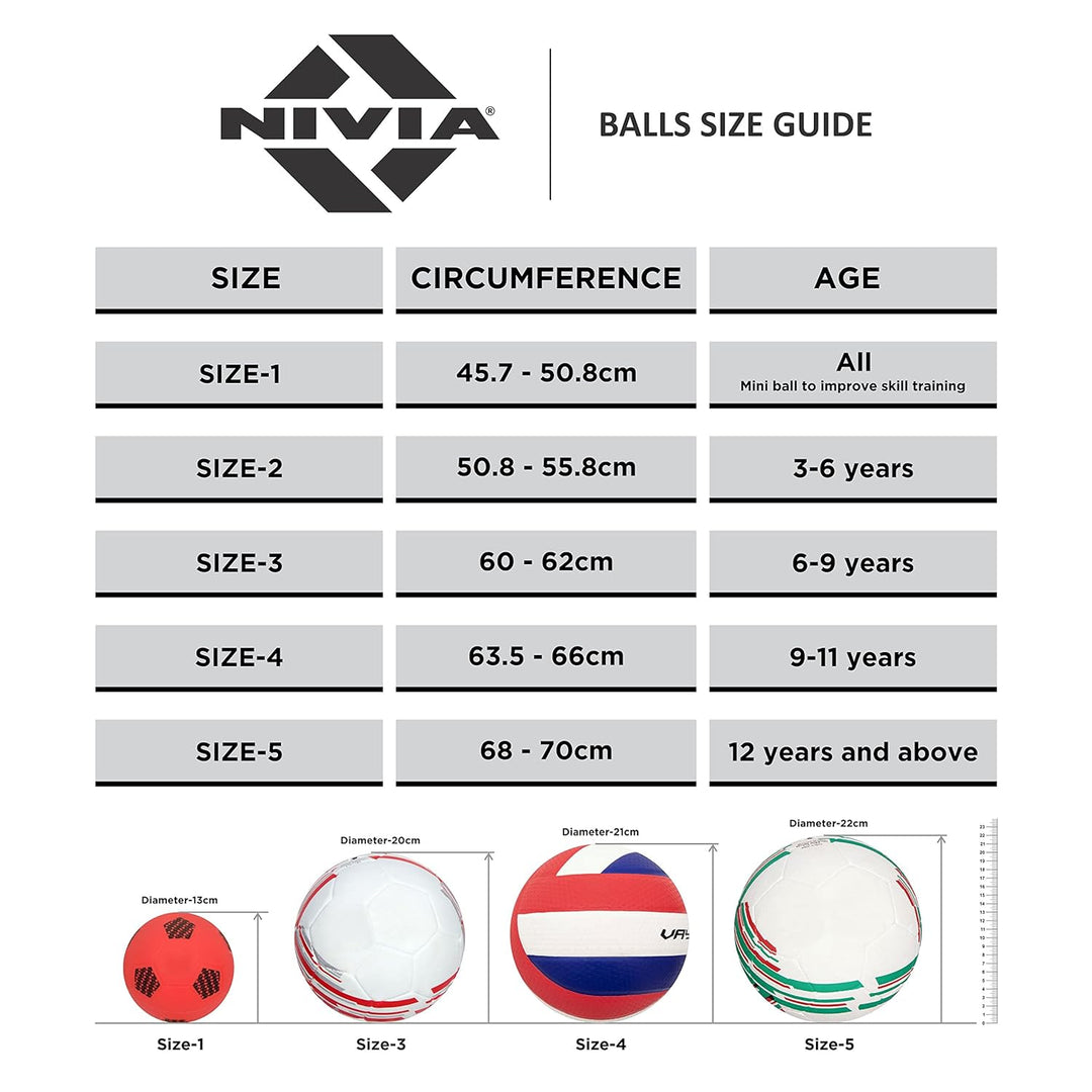 Nivia World Fest Country Colour (England)/Foamed PVC Stitched/32 Panel/Suitable for Grassy Ground/Recommended for Under 12 Years Age Group/Soccer Ball/Size - 5 (Red)
