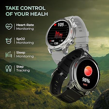 Flare Pro 1.39” HD Display Bluetooth Calling Smart Watch | 100+ Sports Modes | Heart Rate Monitoring | SpO2 | AI Voice Assistant | IP68 - Black