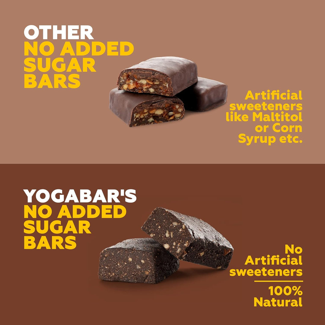 Yogabar No added sugar Hazelnut protein bars | Pack of 6 | 420g