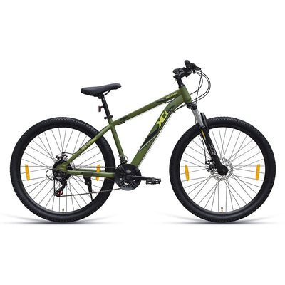 Unisex Brave 29T 21 Speed Mountain Bike With Shimano Gear - Army Green | Front
