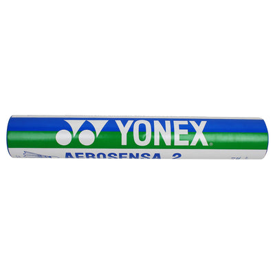 Yonex Aerosensa 2 Feather Badminton Shuttlecocks (White, Medium Speed )  | Real Goose Feathers | Solid Cork | Pack Of 12